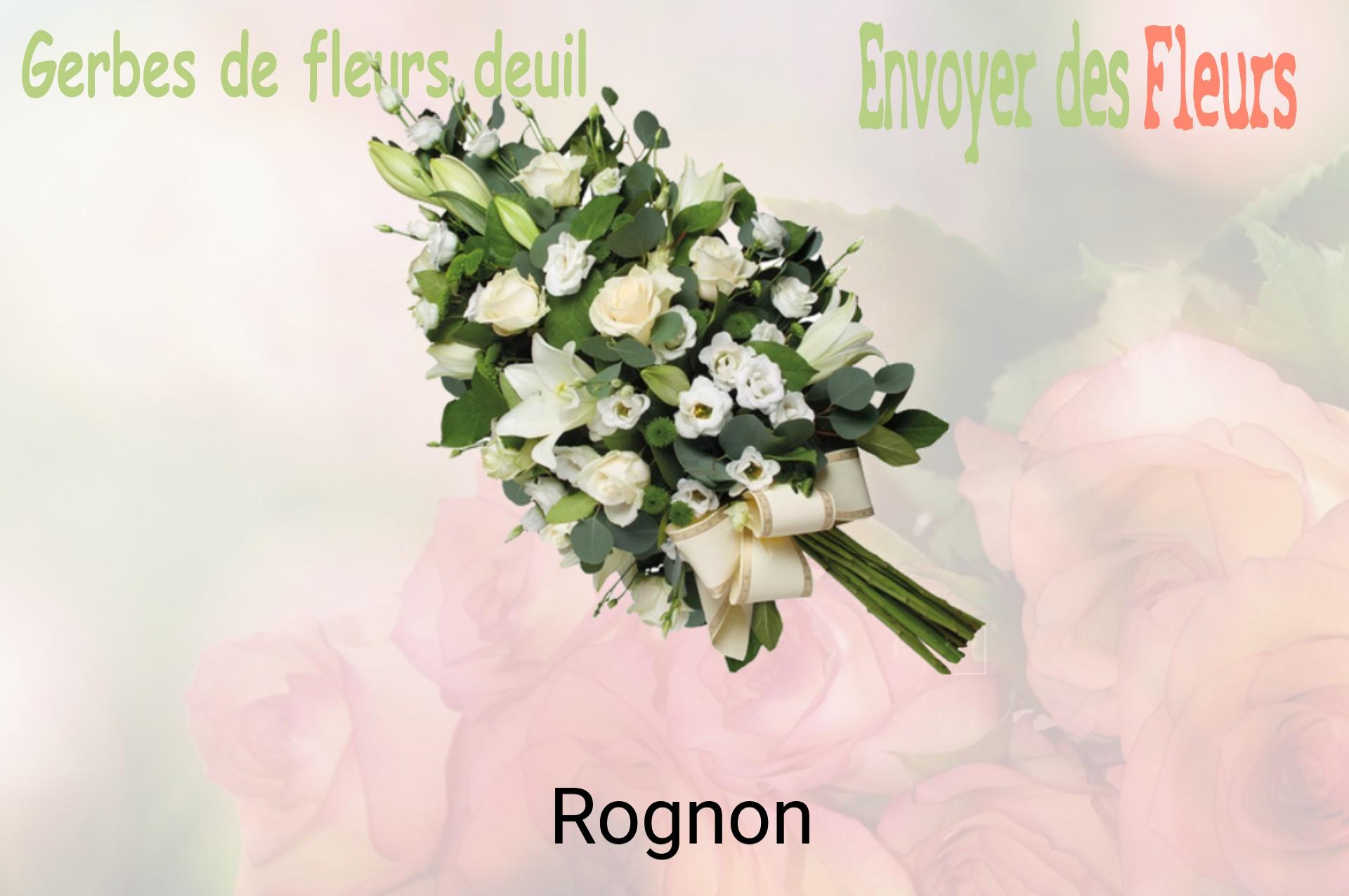 Gerbe de fleurs de deuil livrée à Rognon